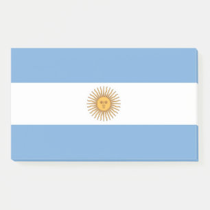 Anmerkungen unter der Flagge Argentiniens Post-it Klebezettel