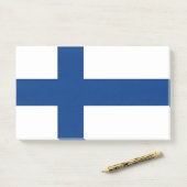Anmerkungen unter der Flagge Finnlands Post-it Klebezettel (Auf Schreibtisch)