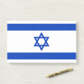 Anmerkungen unter der Flagge Israels Post-it Klebezettel (Auf Schreibtisch)