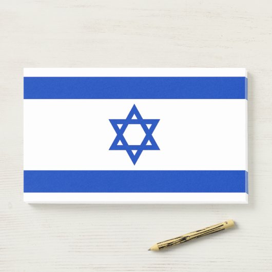 Anmerkungen unter der Flagge Israels Post-it Klebezettel (Auf Schreibtisch)