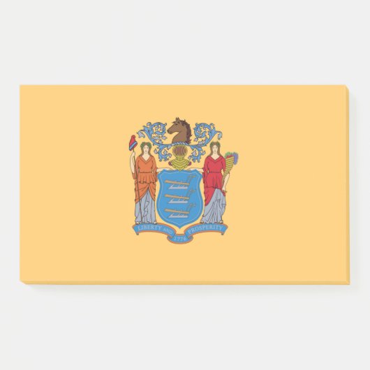 Anmerkungen unter der Flagge New Jersey, USA Post-it Klebezettel (Vorderseite)