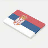 Anmerkungen unter der Flagge Serbiens Post-it Klebezettel (angewinkelt)