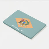 Anmerkungen unter der Flagge von Delaware, USA Post-it Klebezettel (angewinkelt)