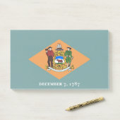 Anmerkungen unter der Flagge von Delaware, USA Post-it Klebezettel (Auf Schreibtisch)