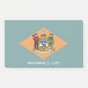 Anmerkungen unter der Flagge von Delaware, USA Post-it Klebezettel