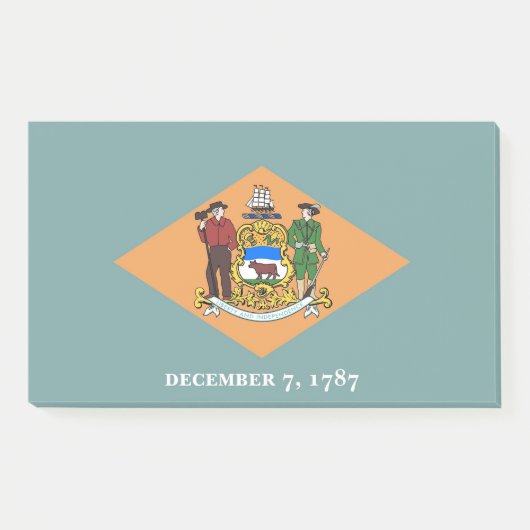 Anmerkungen unter der Flagge von Delaware, USA Post-it Klebezettel (Vorderseite)