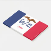 Anmerkungen unter der Flagge von Iowa, USA Post-it Klebezettel (angewinkelt)