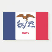 Anmerkungen unter der Flagge von Iowa, USA Post-it Klebezettel (Vorderseite)