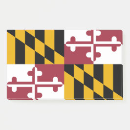 Anmerkungen unter der Flagge von Maryland, USA Post-it Klebezettel