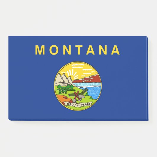 Anmerkungen unter der Flagge von Montana, USA Post-it Klebezettel (Vorderseite)