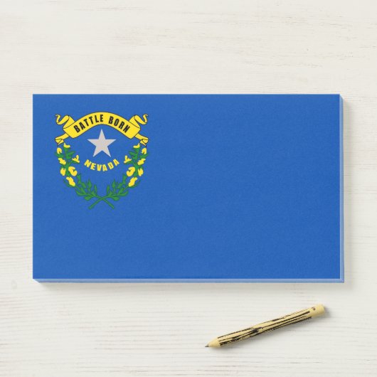 Anmerkungen unter der Flagge von Nevada, USA Post-it Klebezettel (Auf Schreibtisch)