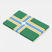 Anmerkungen unter der Flagge von Portland City, US Post-it Klebezettel (angewinkelt)