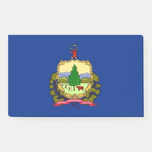 Anmerkungen unter der Flagge von Vermont, USA Post-it Klebezettel (Vorderseite)