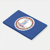 Anmerkungen unter der Flagge von Virginia, USA Post-it Klebezettel (angewinkelt)