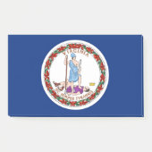 Anmerkungen unter der Flagge von Virginia, USA Post-it Klebezettel (Vorderseite)