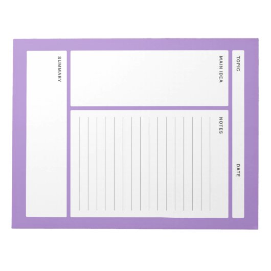 Anmerkungen (Zeile) Notizblock (Vorderseite)