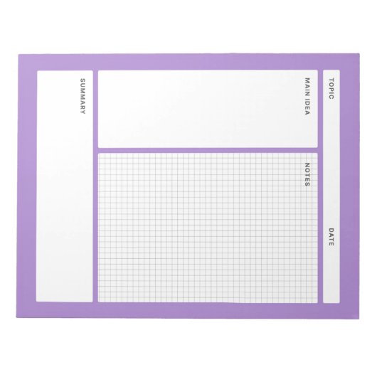 Anmerkungen zu Cornell (Grafik) Notizblock (Vorderseite)