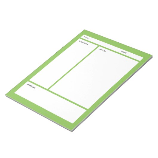 Anmerkungen zu Großbuchstaben (Schlicht) Notizblock (angewinkelt)