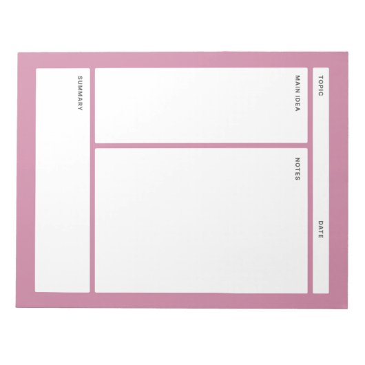 Anmerkungen zu Großbuchstaben (Schlicht) Notizblock (Vorderseite)