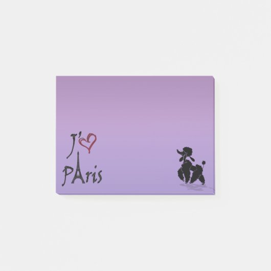 Anmerkungen zu "J'aime Paris" Post-it Klebezettel (Vorderseite)