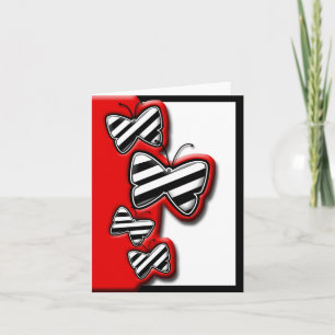 Anmerkungen zu Red Black & White Chic Butterfly Karte