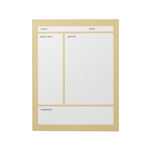 Anmerkungen zum Cornell (Punkt) Notizblock (Rotiert)