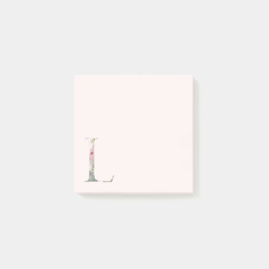 Anmerkungen zum Floralschreiben "L" Post-it Klebezettel (Vorderseite)