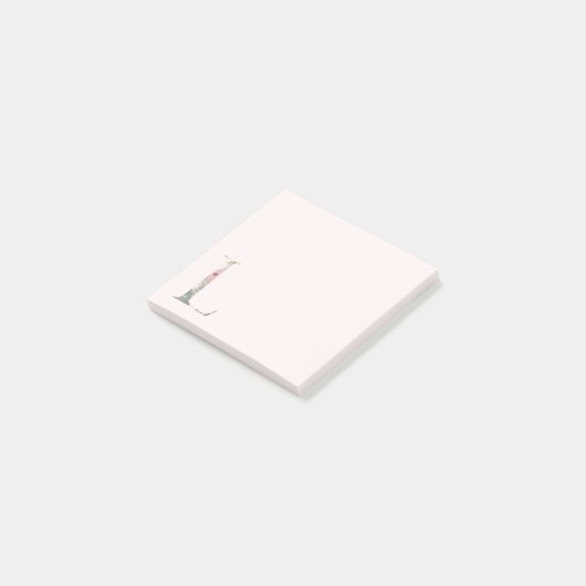 Anmerkungen zum Floralschreiben "L" Post-it Klebezettel (angewinkelt)