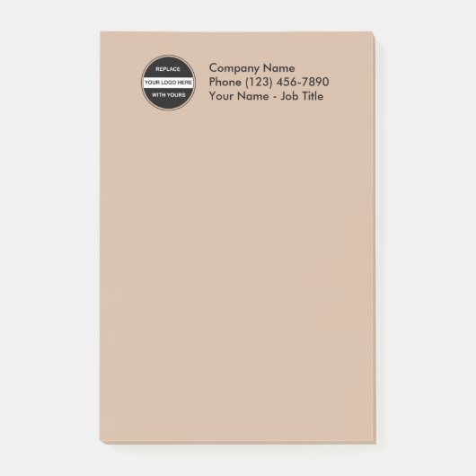 Anmerkungen zum Logo-Büro Post-it Klebezettel (Vorderseite)