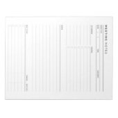Anmerkungen zum Meeting, Notepad, Notepad zum Arbe Notizblock (Vorderseite)