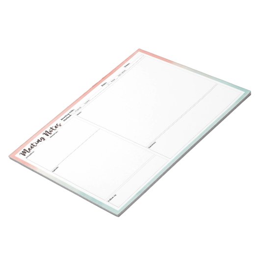 Anmerkungen zum Meeting Notizblock (angewinkelt)