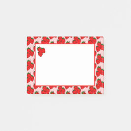 Anmerkungen zum Muster der Erdbeere Post-it Klebezettel