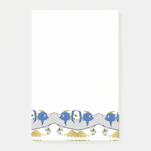 Anmerkungen zum Sand von Fischereiwürmern Post-it Klebezettel (Vorderseite)