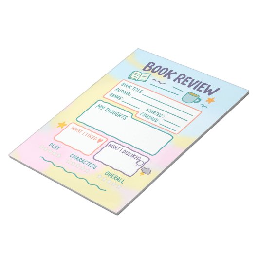 Anmerkungen zur Buchprüfung Leseprotokoll Geschenk Notizblock (angewinkelt)