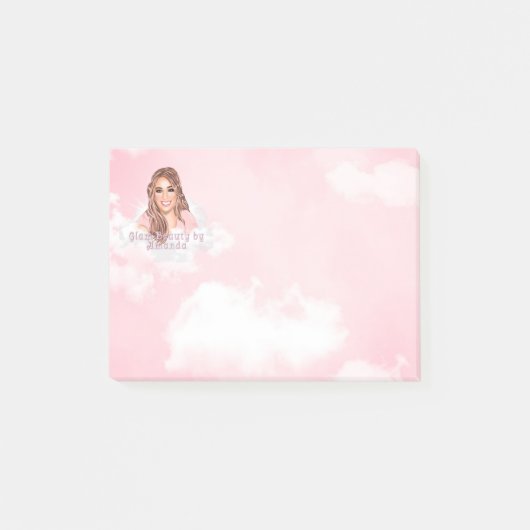 Anmerkungen zur Glaspoptik Post-it Klebezettel (Vorderseite)