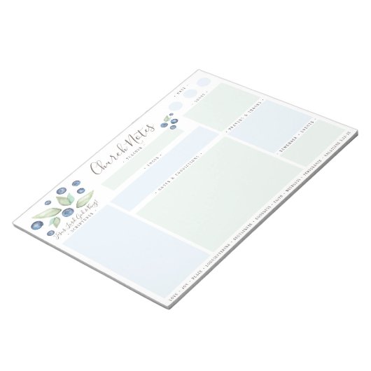 Anmerkungen zur Kirche oder Bibelstudie Notizblock (angewinkelt)