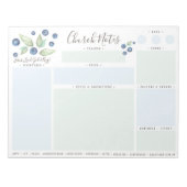 Anmerkungen zur Kirche oder Bibelstudie Notizblock (Vorderseite)