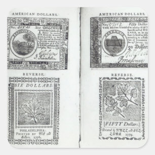 Anmerkungen zur Kontinentalwährung Quadratischer Aufkleber