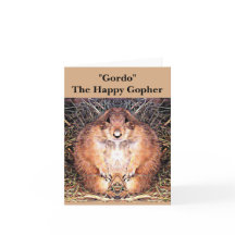 Anmerkungs-Karte "Gordo" der glückliche Gopher