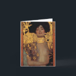 Anmerkungs-Karte Gustav Klimt Judith Karte<br><div class="desc">Anmerkungskarte Gustav Klimt Judith. Ölmalerei auf Leinwand ab 1901. Schöne Beschreibung Gustav Klimts der biblischen Geschichte von Judith und von Holofernes. Groß für Fans des österreichischen Symbolismus,  des Klimt und der schönen Kunst.</div>