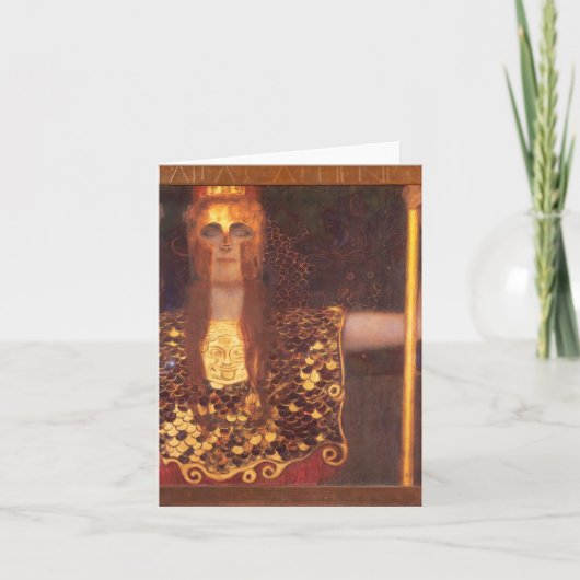 Anmerkungs-Karte Gustav Klimt Minerva Pallas Karte (Vorderseite)