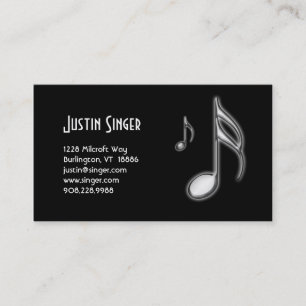 Anmerkungs-Visitenkarte der Musik-sechzehnte u. Visitenkarte