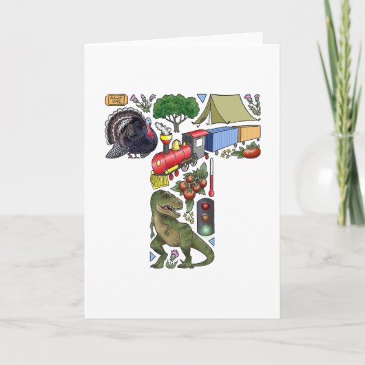 Anmerkungskarte des Monogramms "T" (Vorderseite)