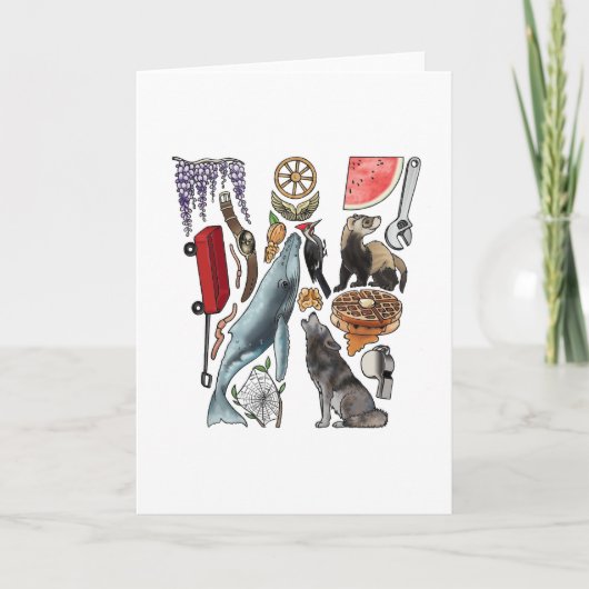 Anmerkungskarte des Monogramms "W" (Vorderseite)