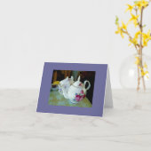 Anmerkungskarte - englische Teekannen Karte (Gelbe Blume)