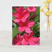 Anmerkungskarte - rosa Plumerias Karte (Gelbe Blume)