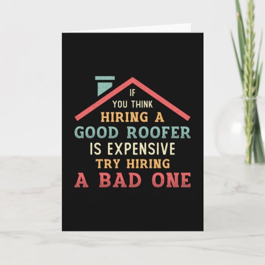 Anmietung eines guten Roofer-Dachdeckerbaues Karte (Vorderseite)