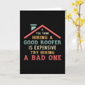 Anmietung eines guten Roofer-Dachdeckerbaues Karte (Gelbe Blume)