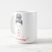 Anmut beginnt mit Coffee-Typografie Kaffeetasse (Vorderseite Links)