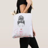 Anmut beginnt mit Coffee-Typografie Tasche (Von Nahem)